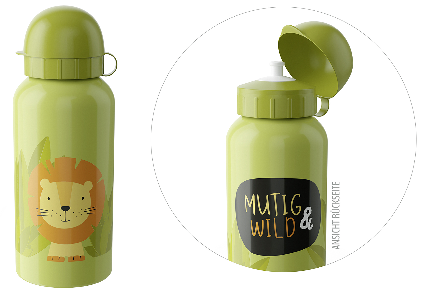Kindertrinkflasche 'Mutig & Wild'