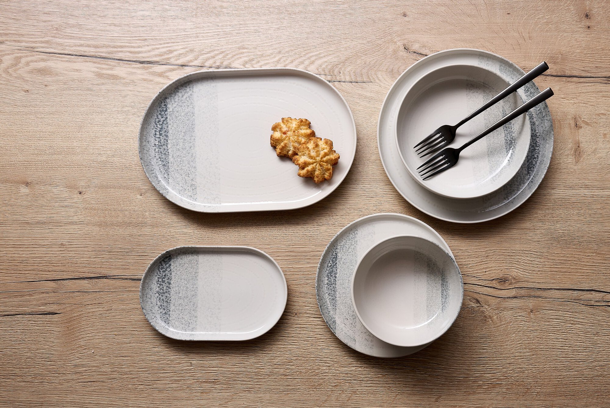 Ritzenhoff & Breker Geschirr-Serie Trio grau