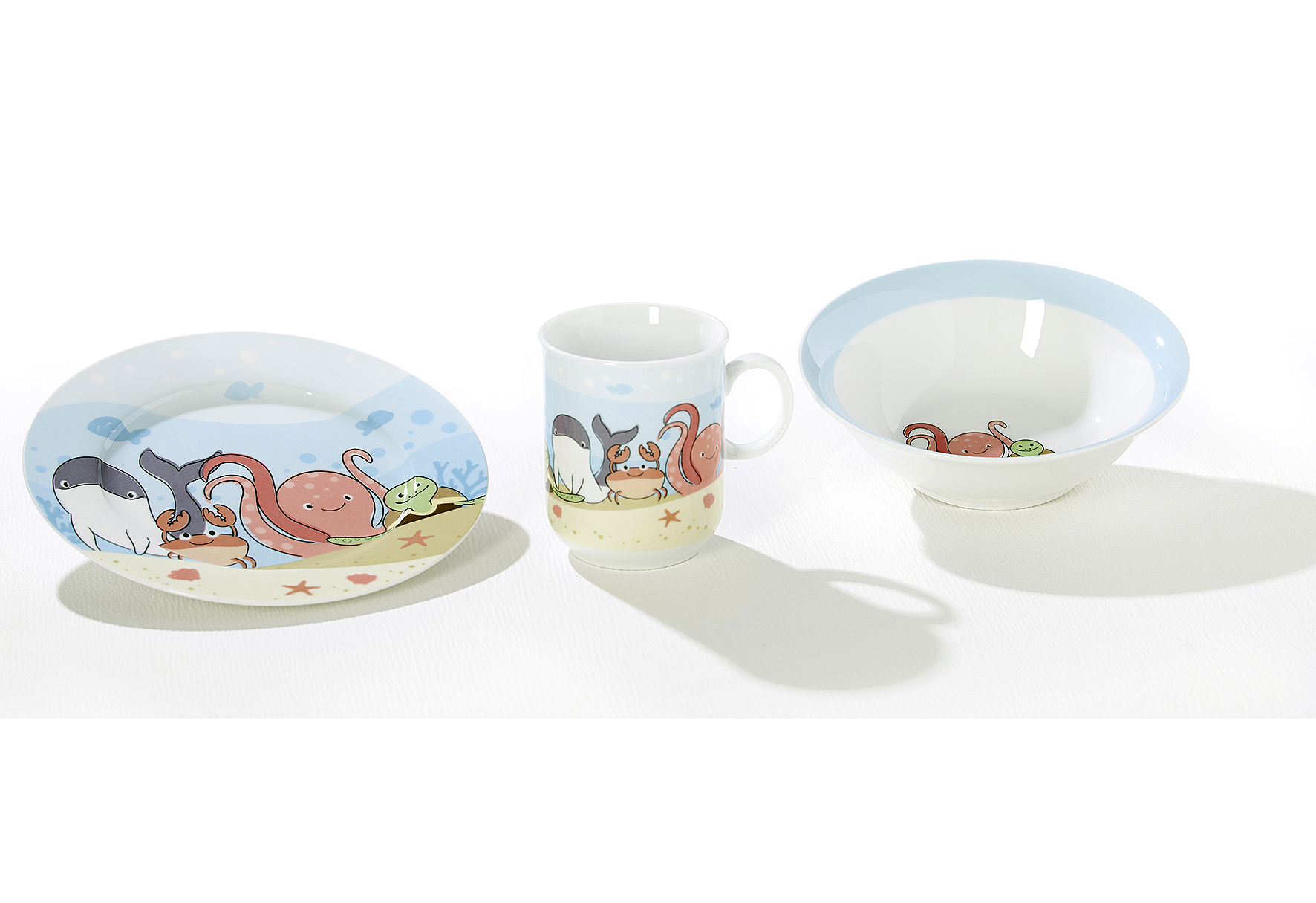 Kindergeschirrset "Unterwasserwelt" 3-teilig