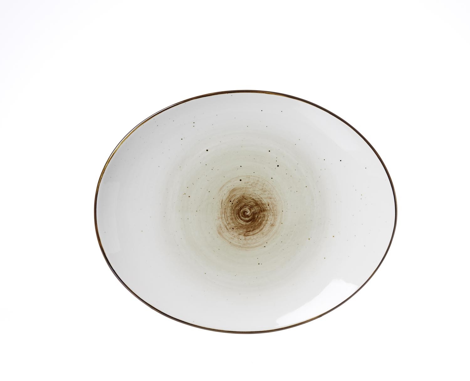 Speiseteller oval 26 x 21 cm Grau Cosmo