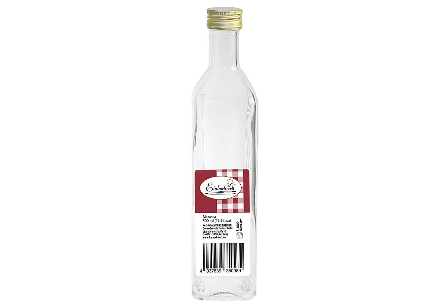 Flasche Marasca "Einkochwelt" 500 ml mit 31,5mm PP-Verschluss
