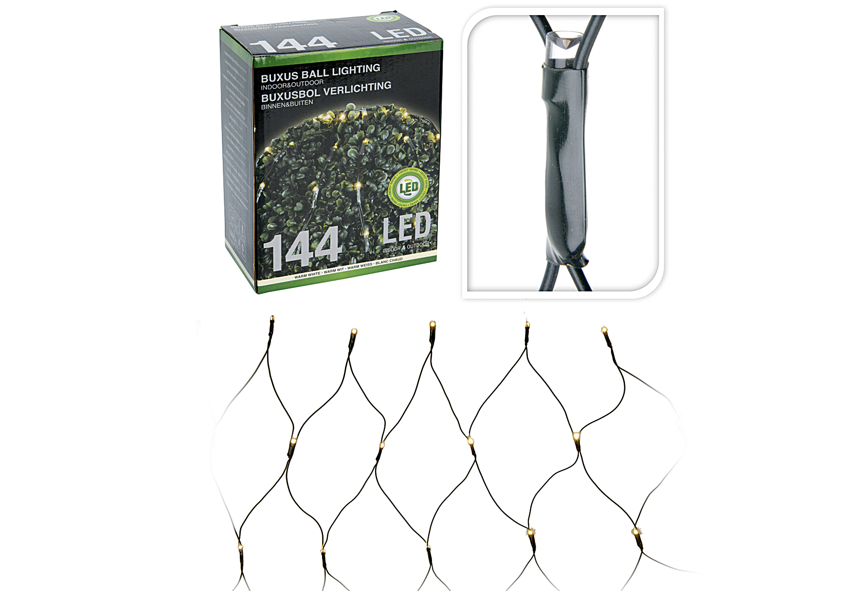 144er LED-Lichternetz 5m,außen