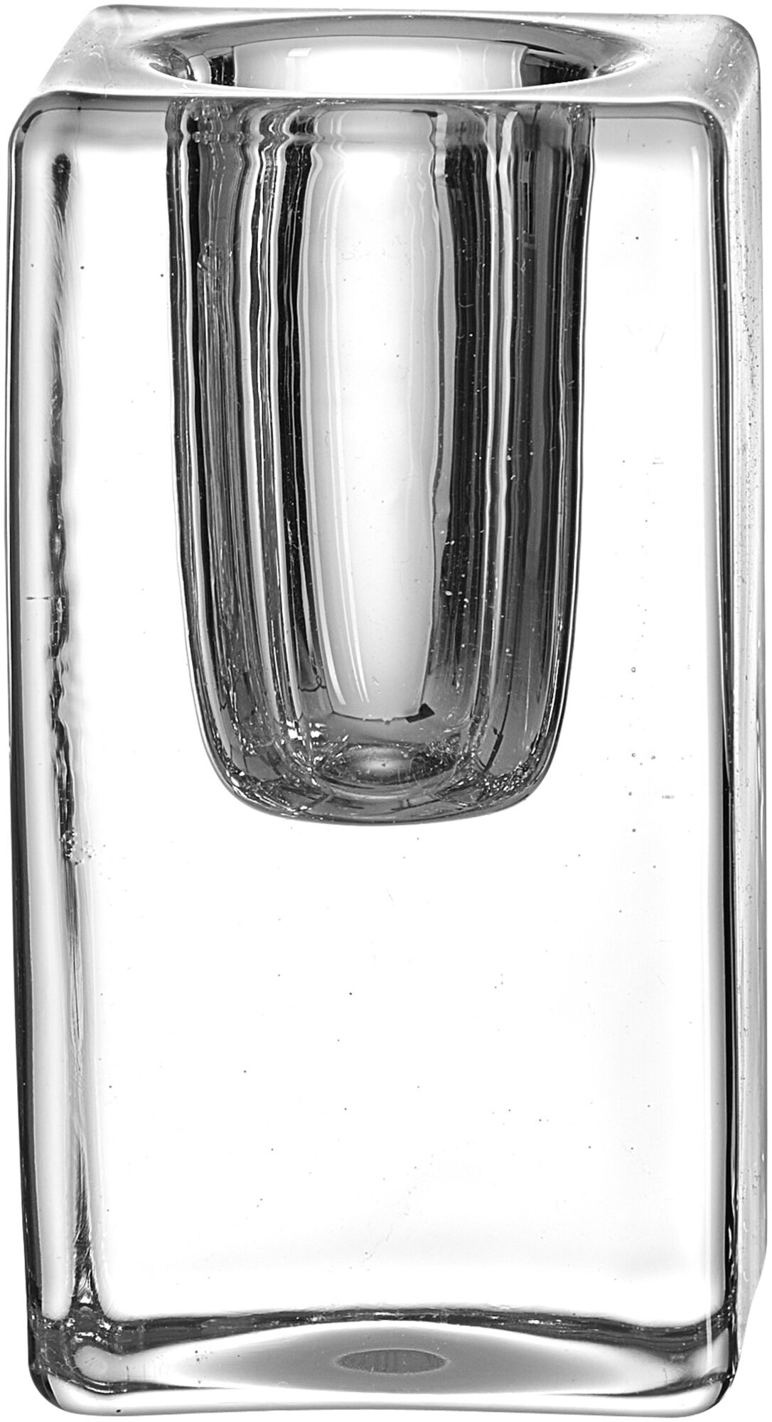 Rechteckiger Klarer Glas-Kerzenhalter