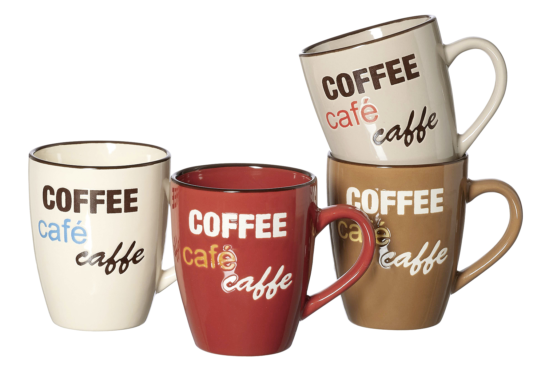 Kaffeebecher 'Coffee talk' 4fach sortiert