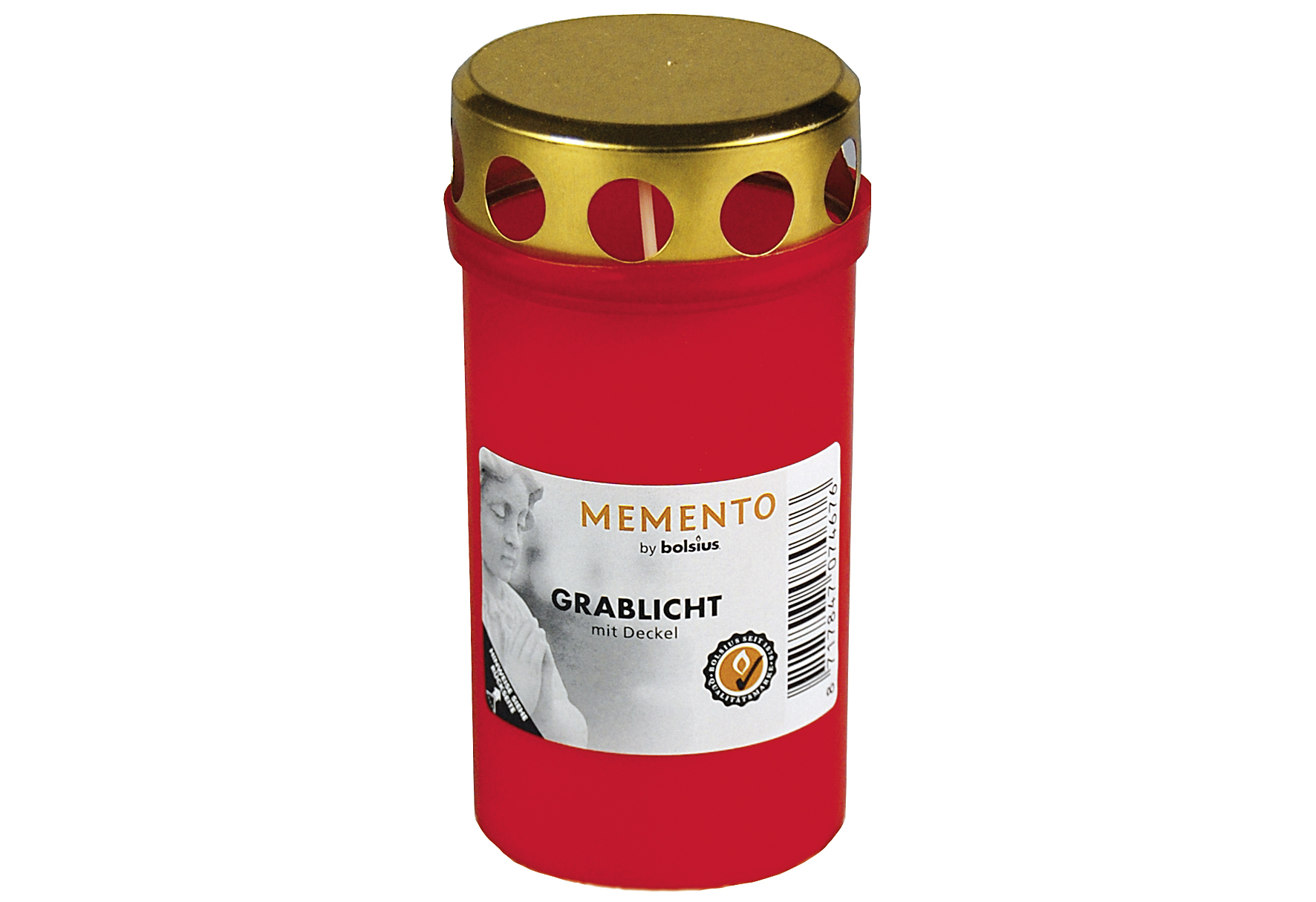 Memento Grablicht Nr. 3 mit Deckel rote Hülle