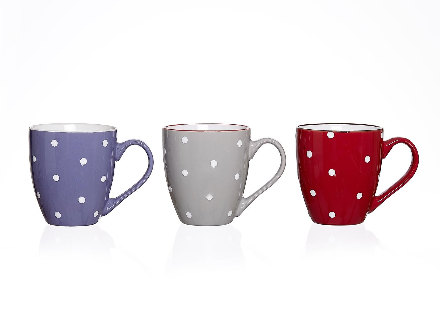 3er Set Kaffeebecher 550 ml Dots