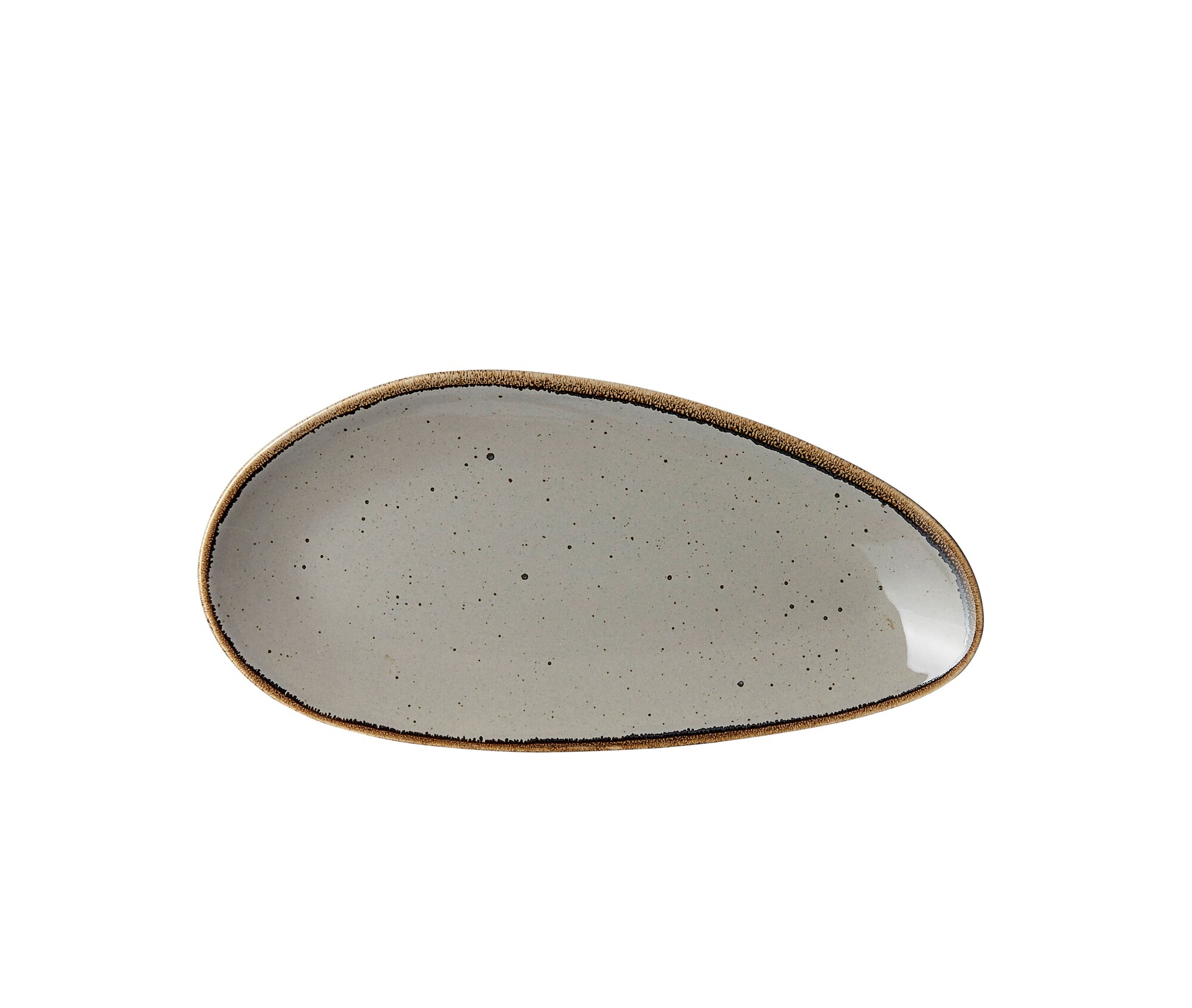 Servierplatte oval 25,5 x 12,5 cm Taupe Taste