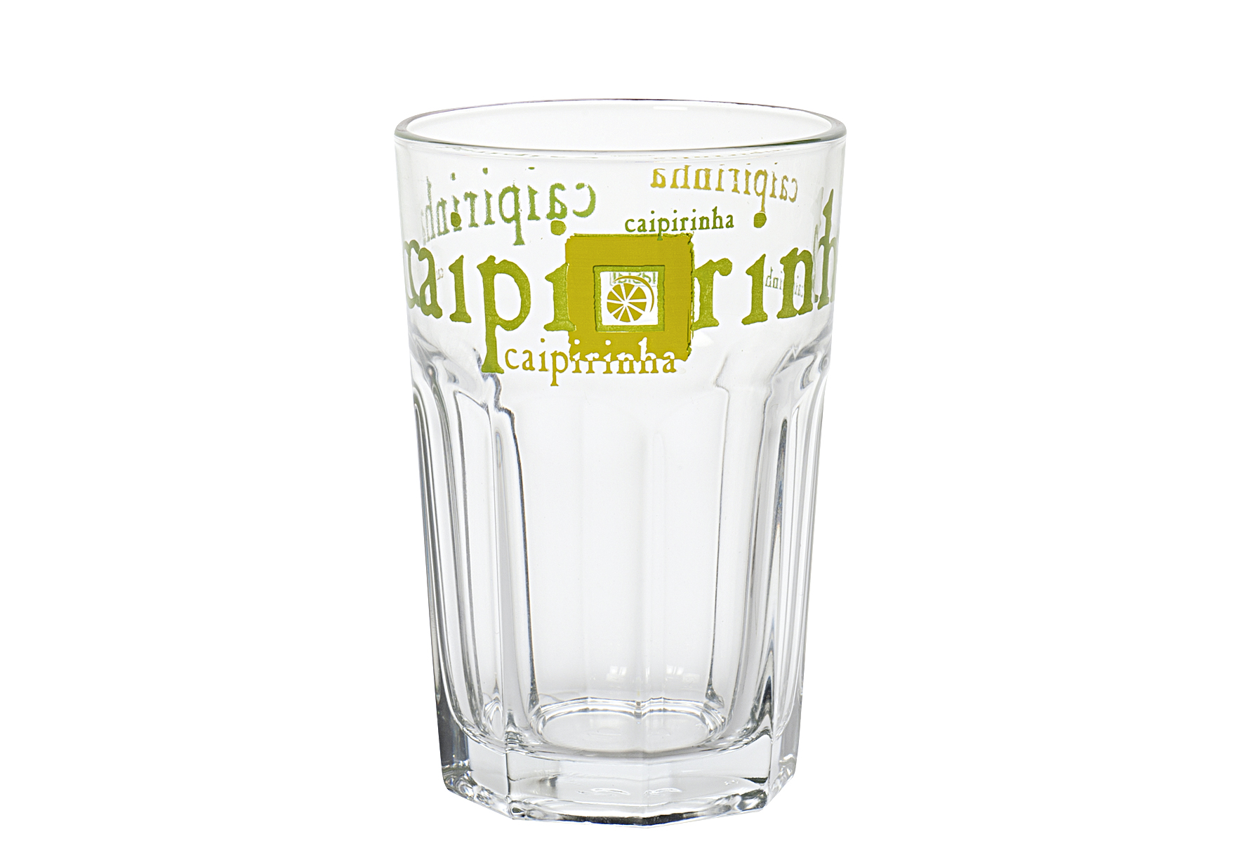 Caipirinha-Glas mit trendigem Motiv 36 cl Ø12cm