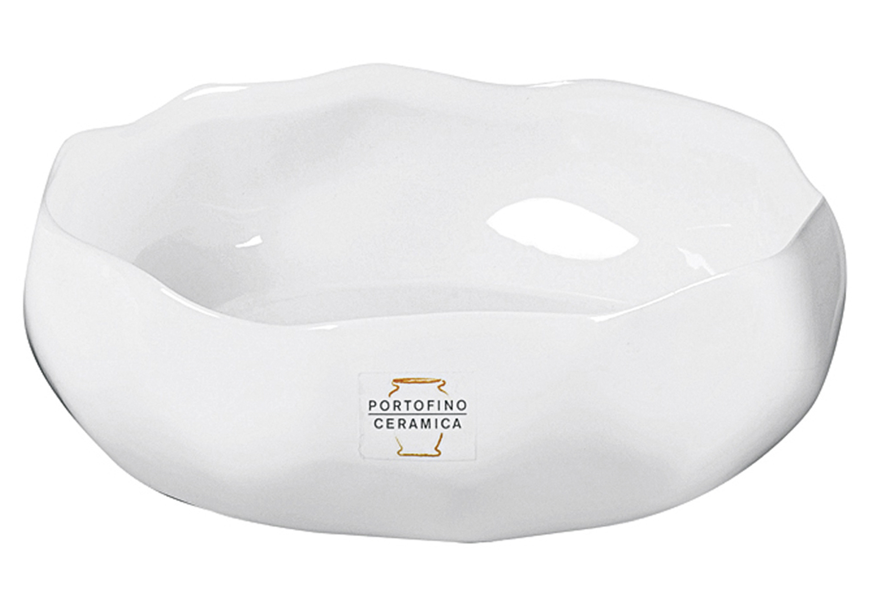 Schale Rivello Keramik 27x27x9cm weiß glasiert