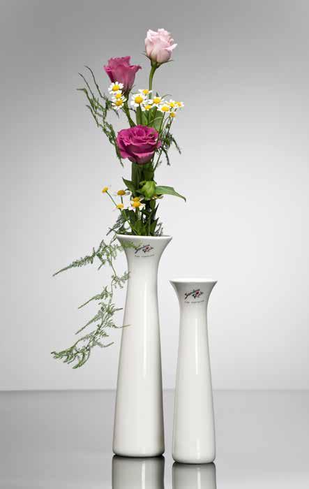 Vase Classy Solifleur Porzellan 24cm Ø6,5cm weiß