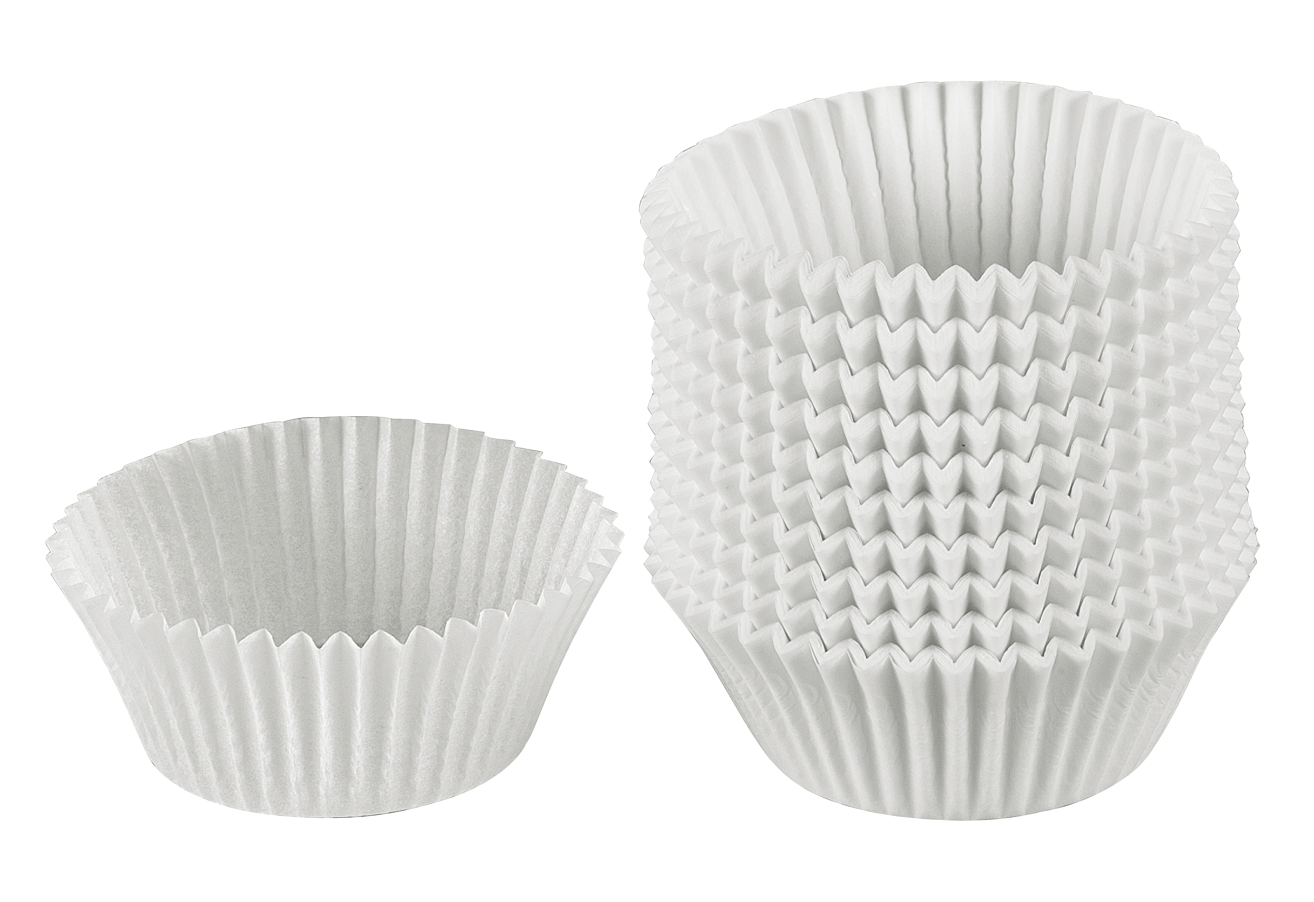 Papierbackförmchen Inspiration Ø7cm weiß 200er Pack