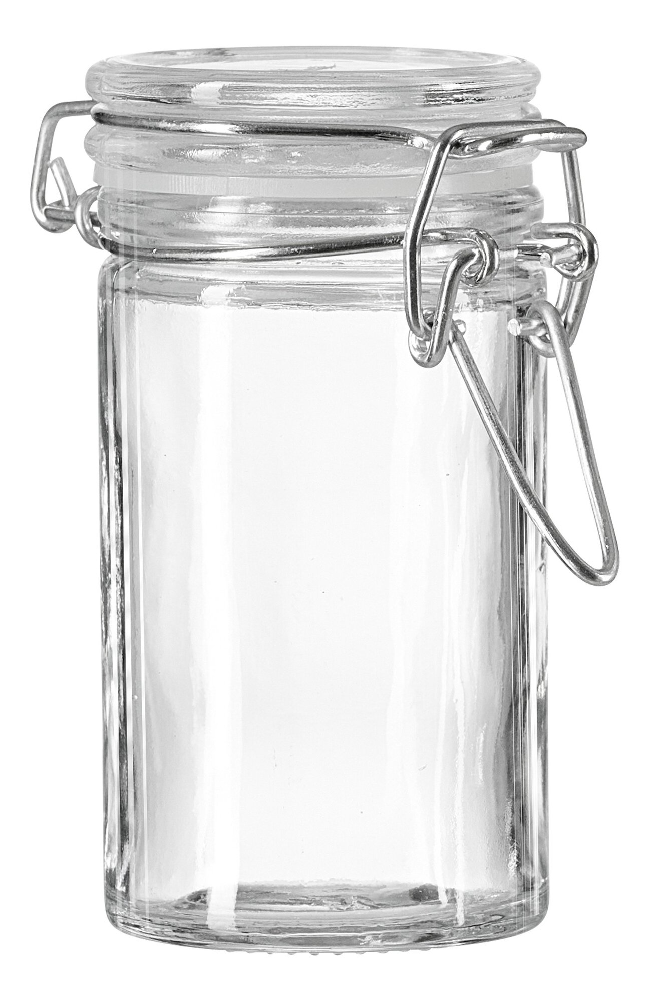 Transparentes Glas Vorratsglas mit Metallbügelverschluss