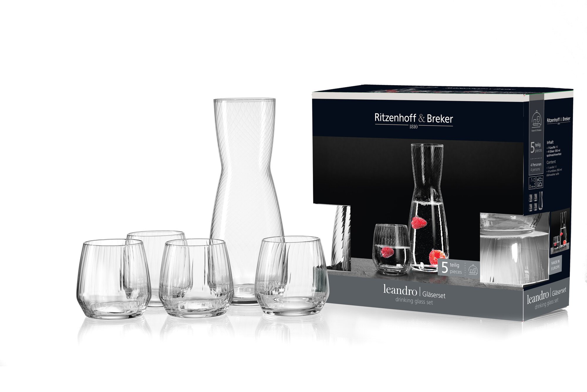 Ritzenhoff & Breker Gläser & Karaffe 5 tlg. Leandro