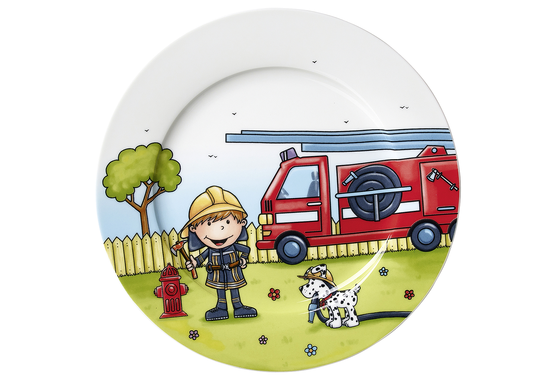 Kindergeschirrset Feuerwehrmann "Bernie" 3-teilig