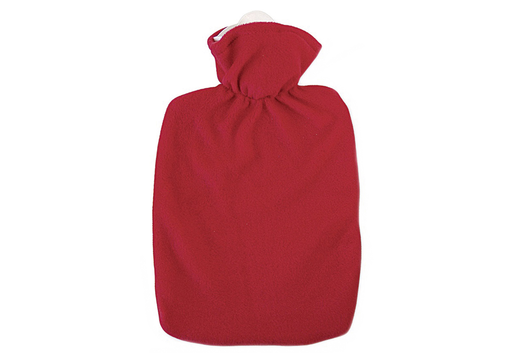 Wärmflasche Klassik Fleecebezug 1,8 l rot