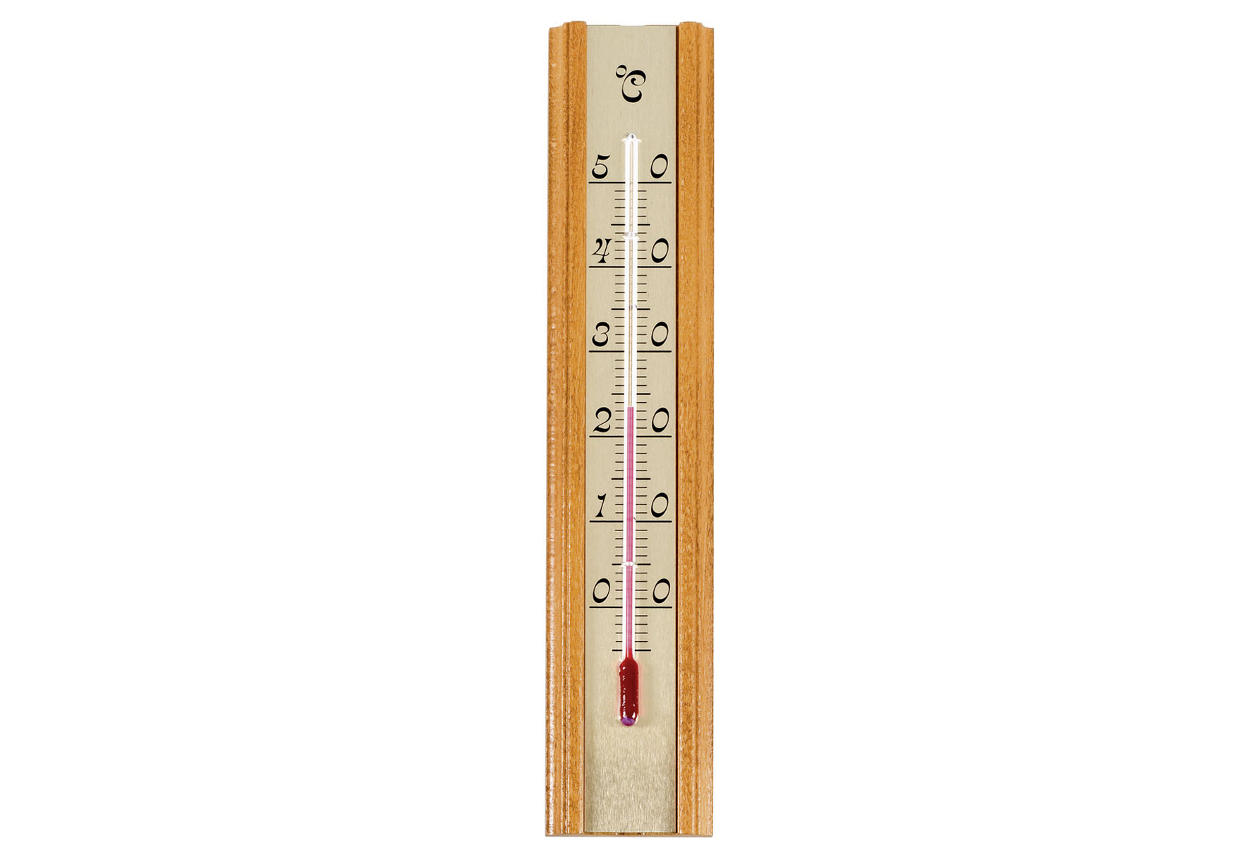 Zimmer-Thermometer Eiche 20,5x4cm