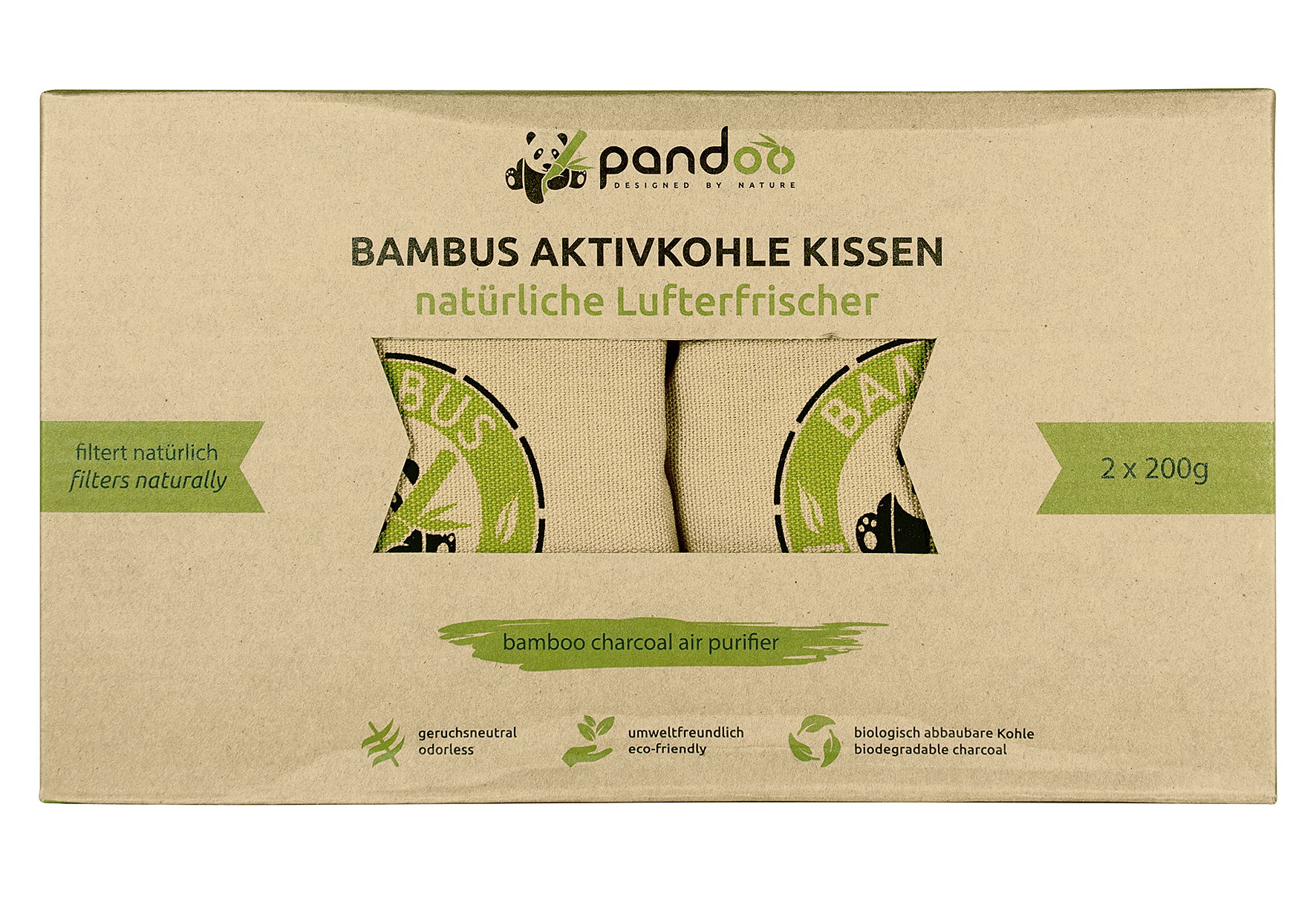 Lufterfrischer Aktivkohle Kissen 2 x 200 g
