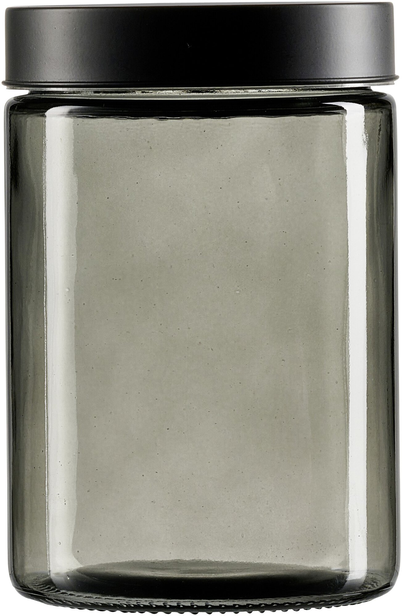 Vorratsglas aus Glas mit schwarzem Schraubdeckel