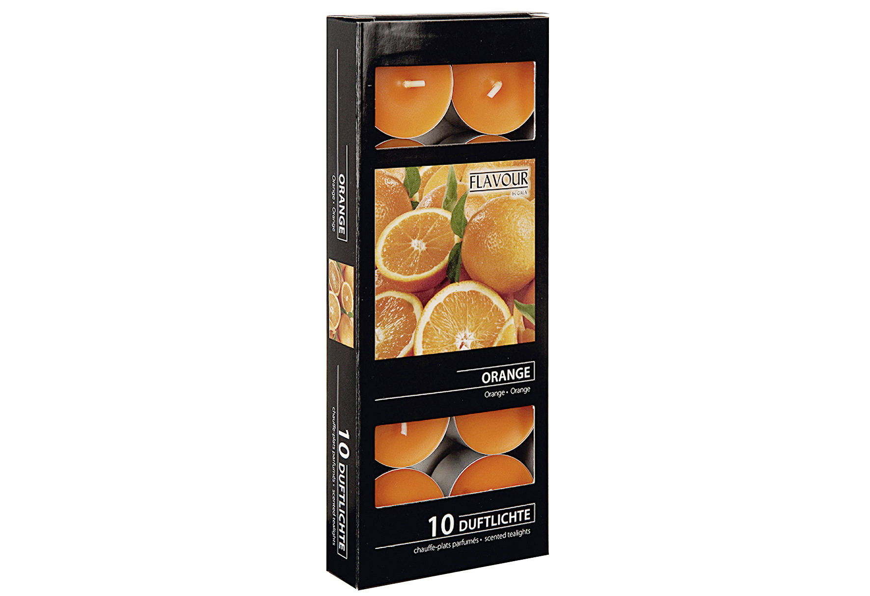 Teelichte Orangen-Duft Ø4cm orange 10er Karton