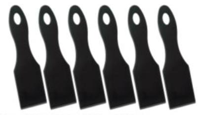 Raclettespachtel 14x4cm schwarz 6 Stück