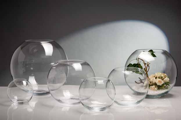 Kugel-Vase Globe Glas 20,5cm Ø25cm klar