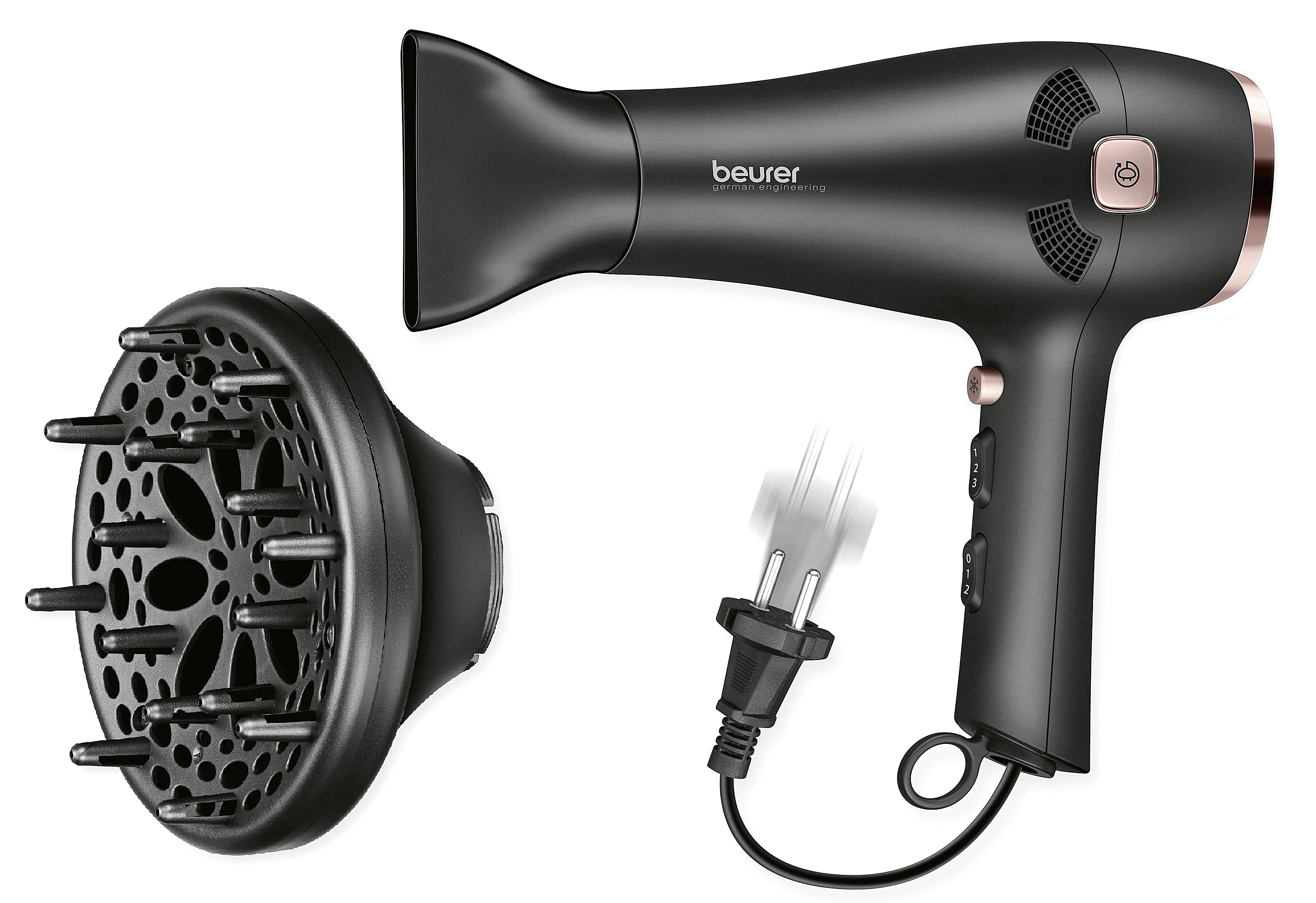 Haartrockner HC55 2200W mit Kabeleinzug schwarz