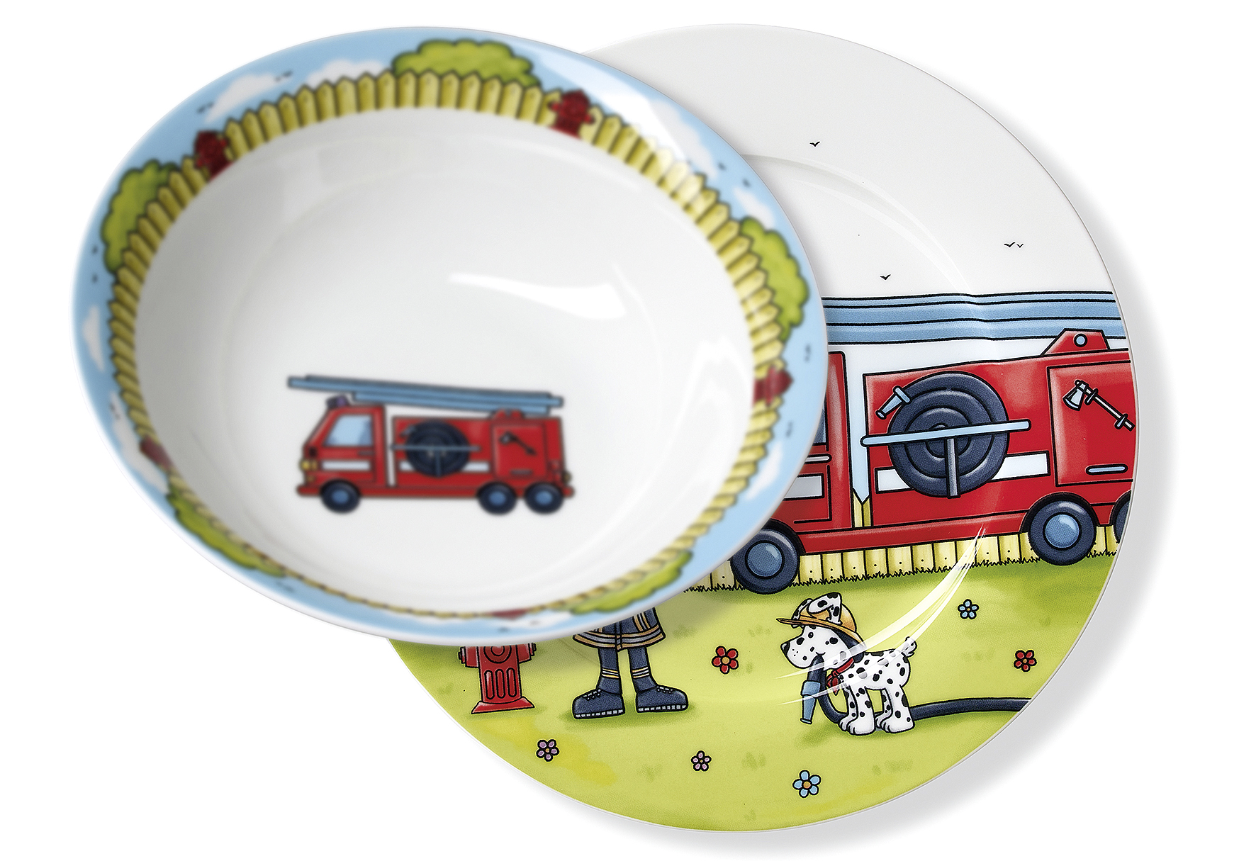 Kindergeschirrset Feuerwehrmann "Bernie" 3-teilig