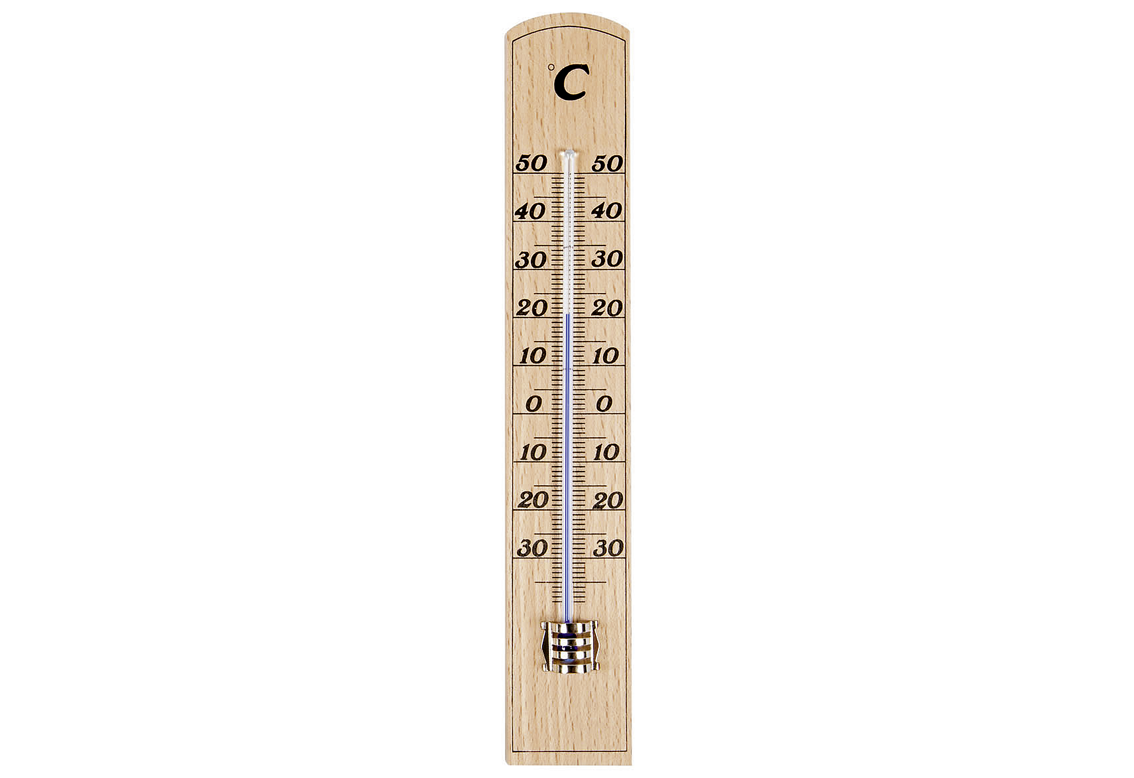 Zimmer-Thermometer Buche natur 20cm