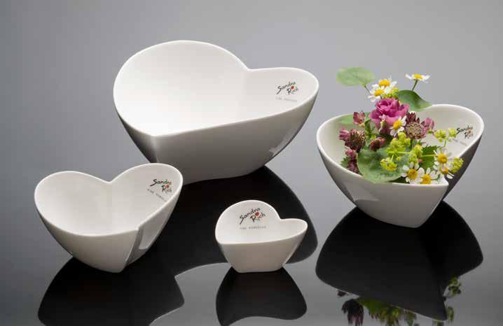 Schale Herz Porzellan 6cm Ø14cm weiß