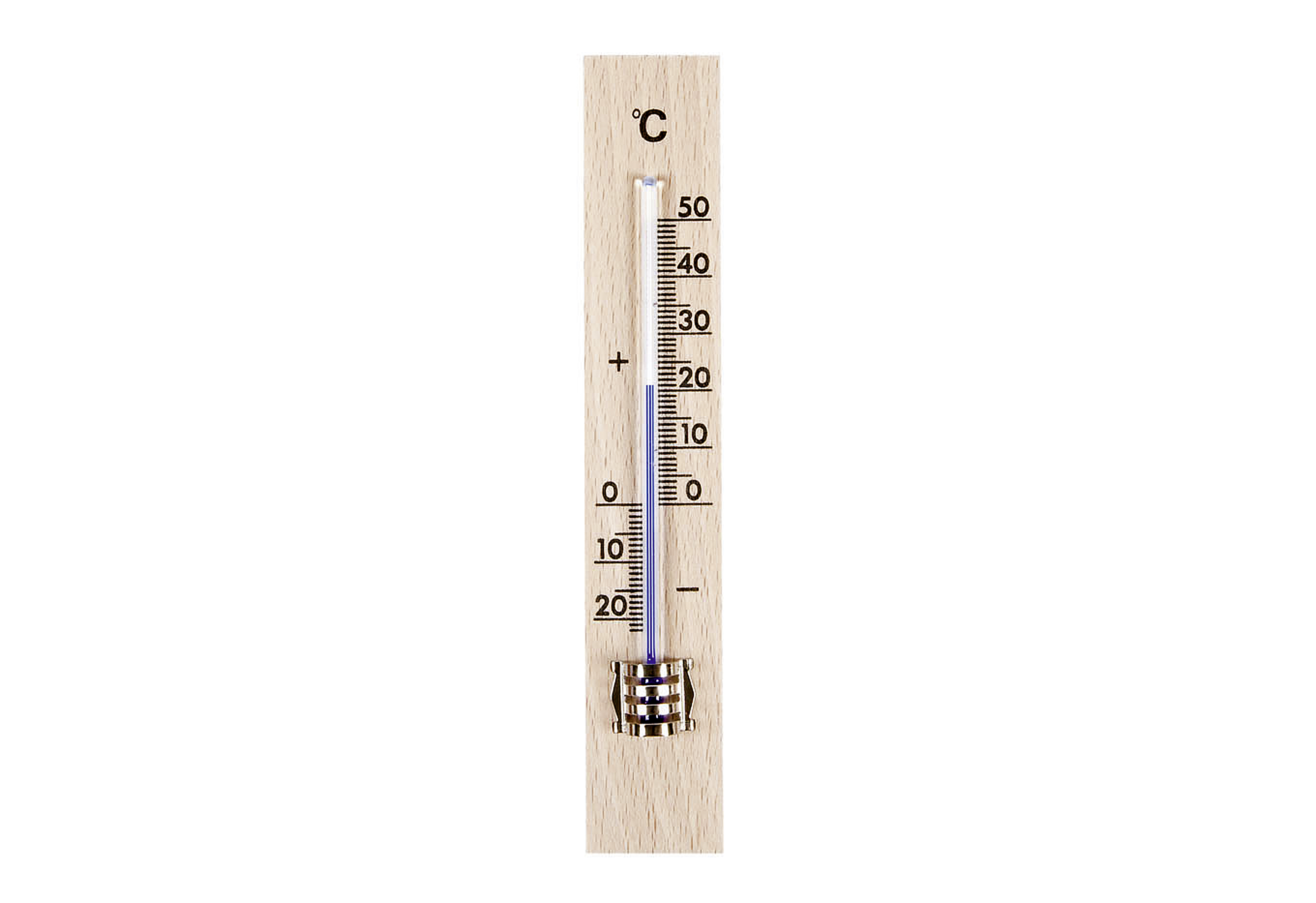 Zimmer-Thermometer Holz 15x2,6cm