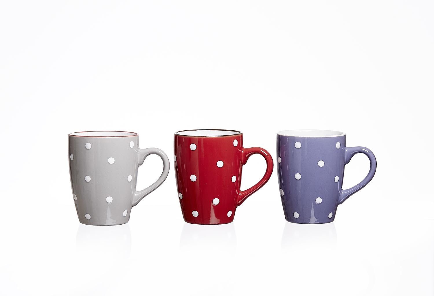 3er Set Kaffeebecher 300 ml Dots