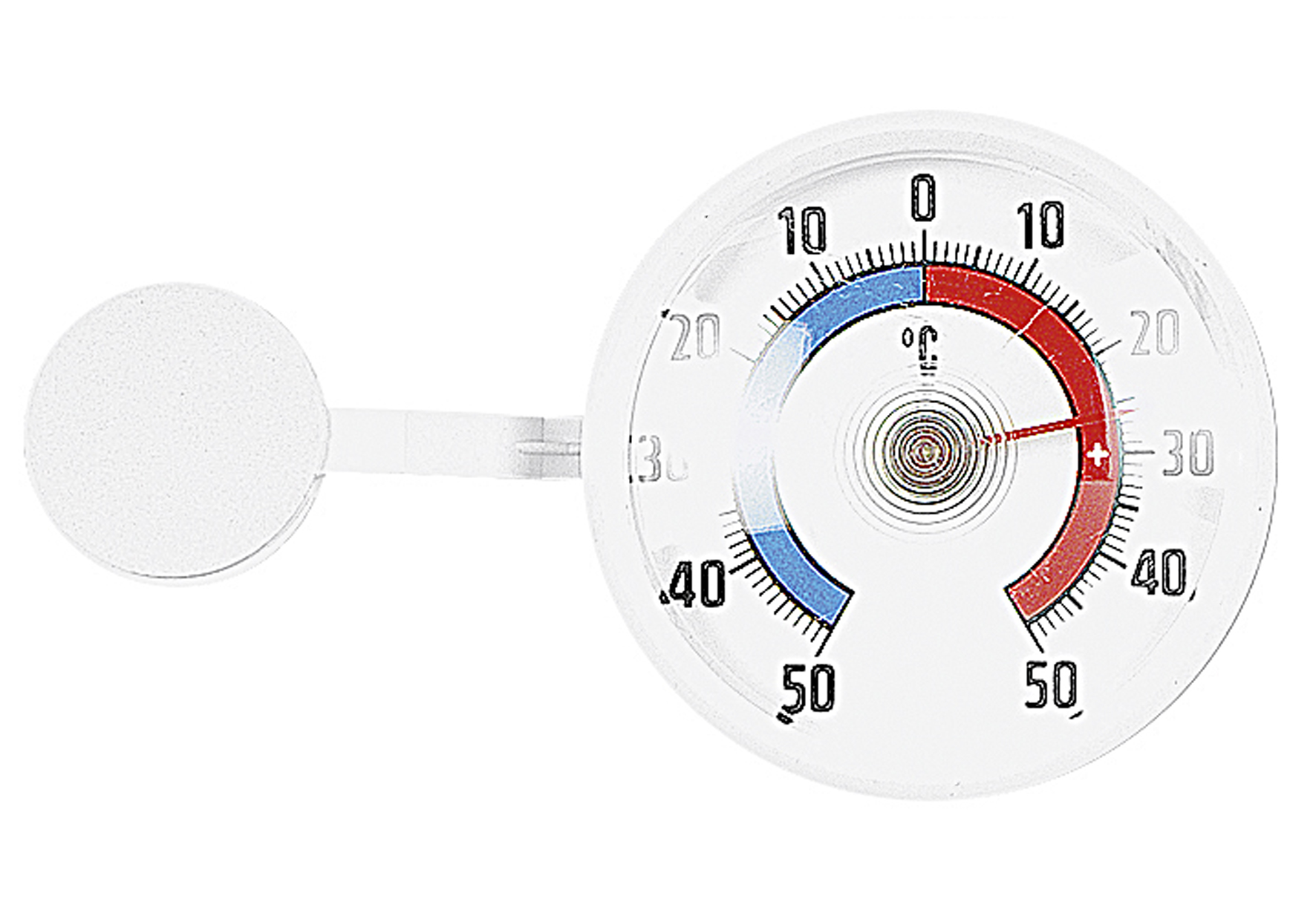 Fenster-Thermometer mit Selbstklebefolie Ø7,3cm