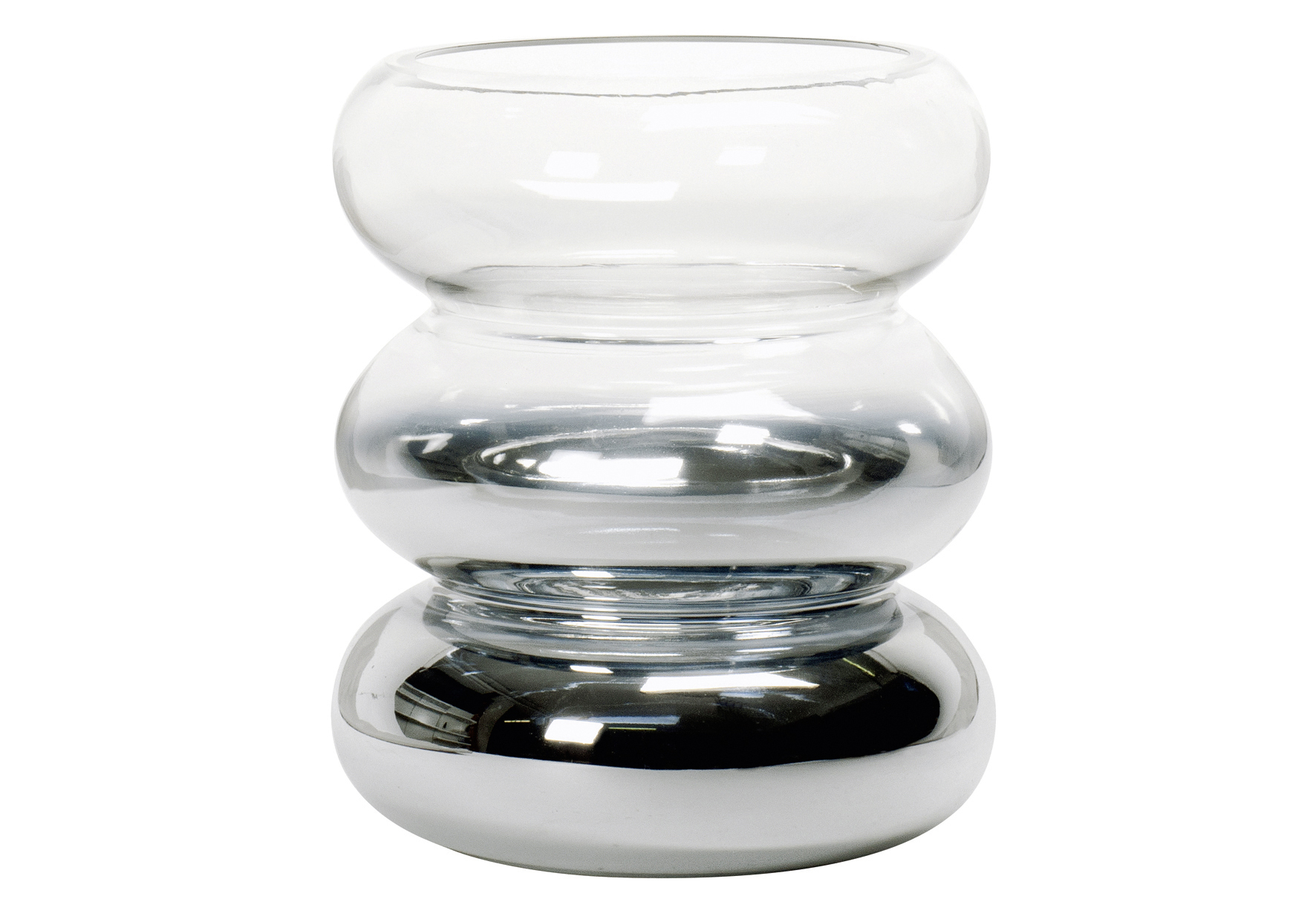 Vase/Windlicht Eleganz Glas 18cm Ø15,5cm